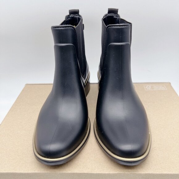 Kate Spade Solstice Women’s Ankle Bow Rain Boots Heeled Black Pull On US 8 - Picture 5 of 11